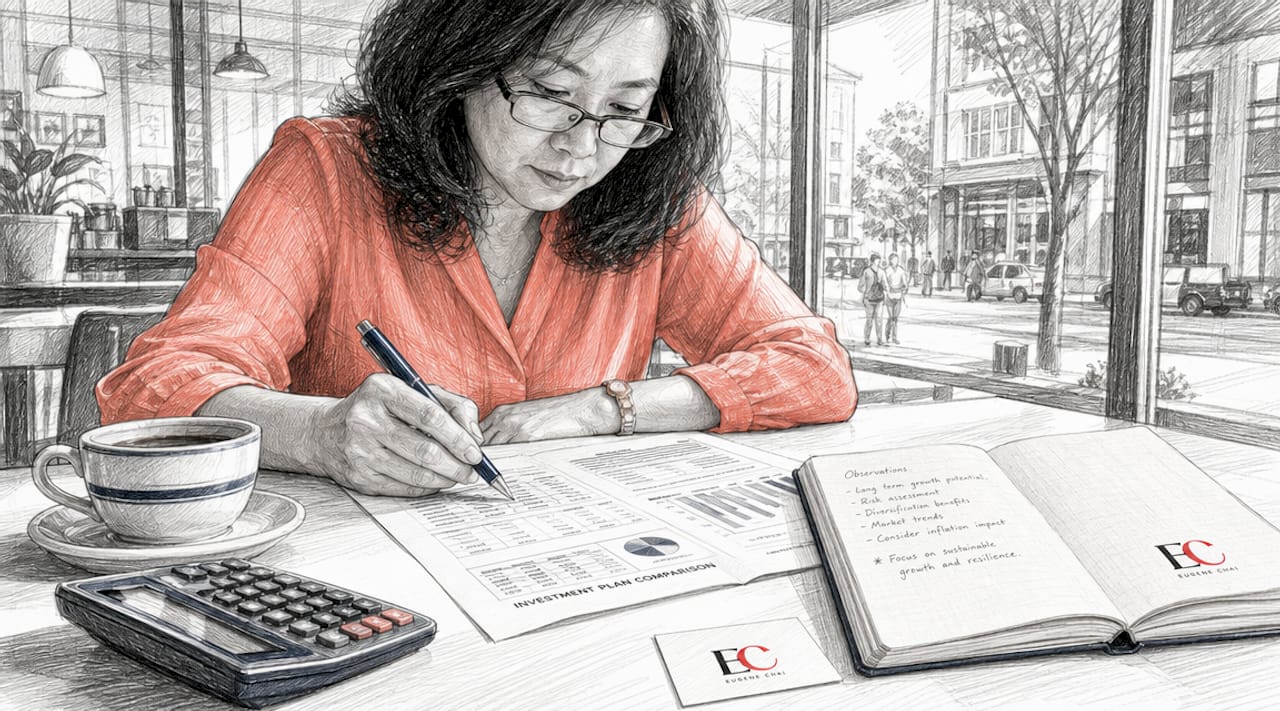 Endowment plan alternatives Singapore: 2026 guide 1 Woman reviewing investment documents at home desk