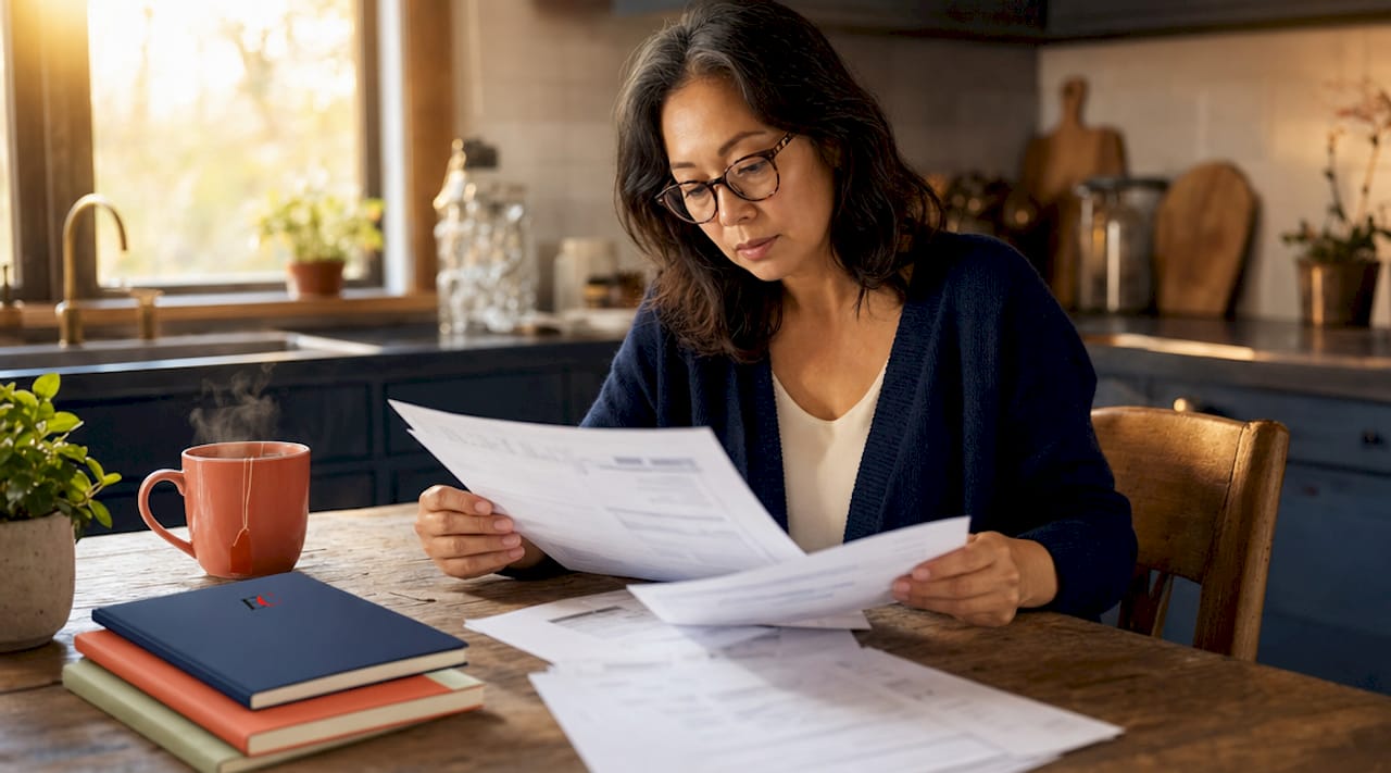 What is a debt management plan? A 2026 guide 1 Woman reviewing debt management plan documents