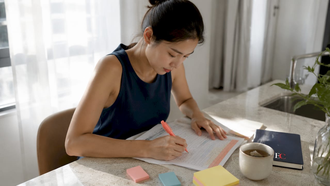 Why budget as a young adult: your 2026 guide 1 Young woman budgeting at home table