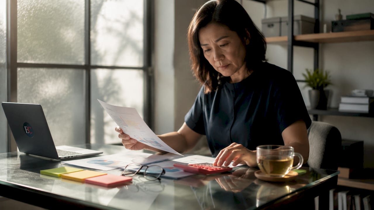 What is a retirement budget: your 2026 Singapore guide 1 Woman planning retirement budget at home