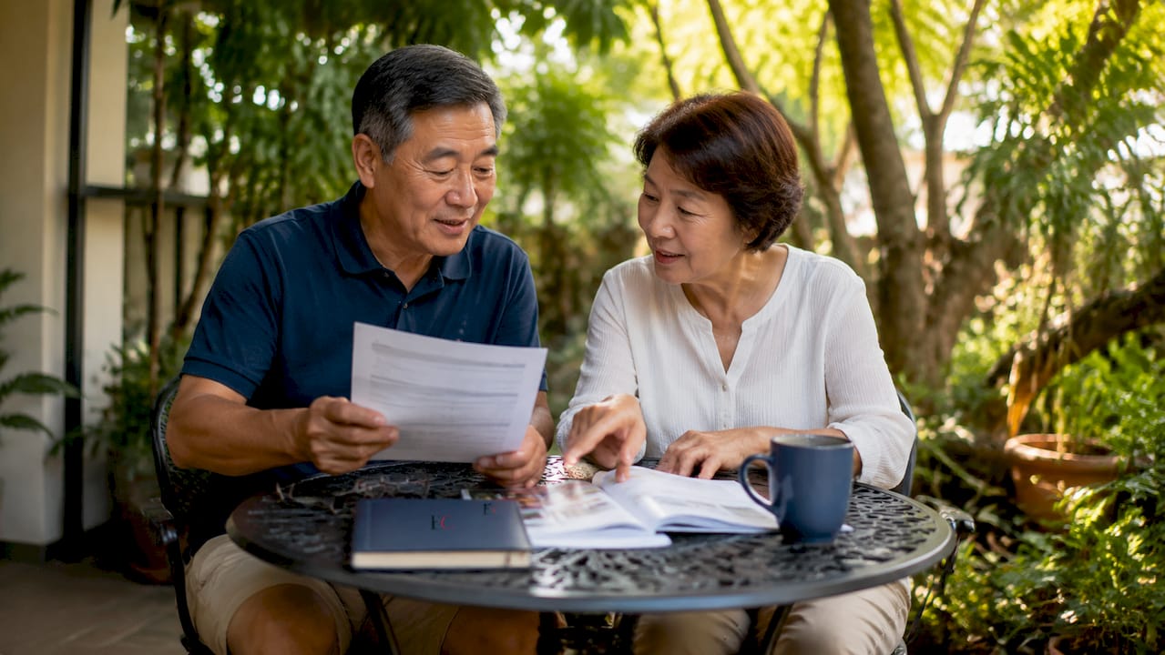 Legacy planning options for Singapore retirees: 2026 guide 1 Singapore retiree couple discussing legacy planning