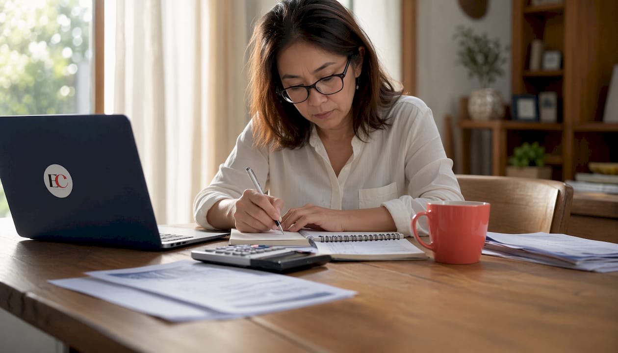 What is a financial recovery plan: your 2026 guide 1 Woman making financial recovery plan at home table