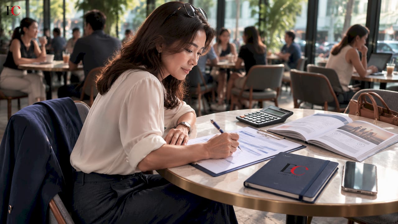 What is an endowment savings plan: 2026 guide 1 Woman reviewing endowment plan documents at desk