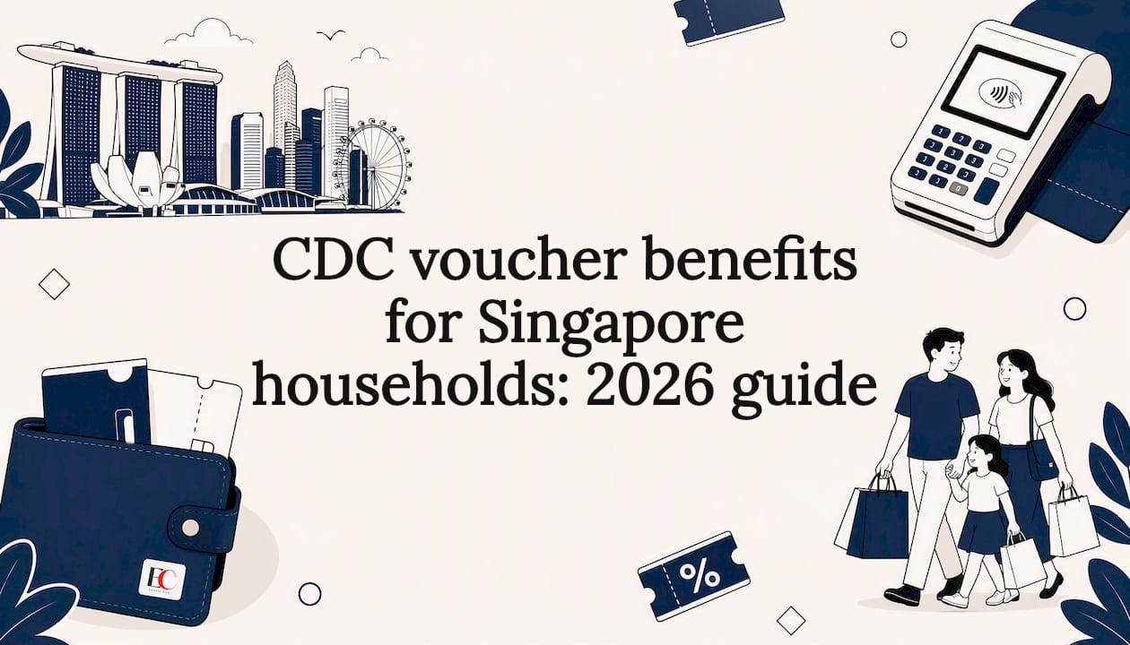 CDC voucher benefits for Singapore households: 2026 guide 1 Decorative CDC voucher title card illustration