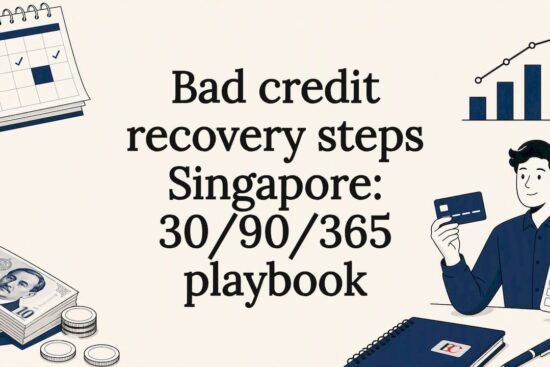 Decorative credit recovery title card illustration