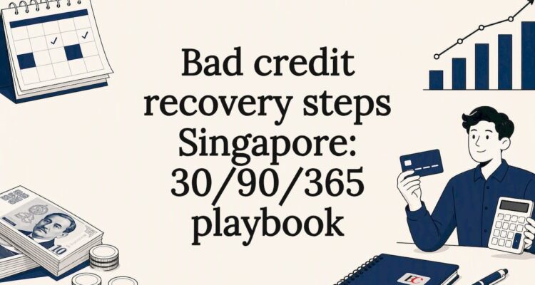 Decorative credit recovery title card illustration